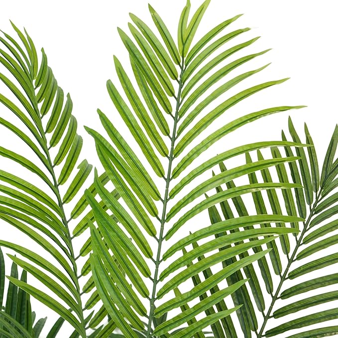 Artificial Palm Tree 5ft - Faux Tree Nearly Natural Indoor Outdoor, UV-Resistant Tall Artificial Plants, Standing Fake Plant Tree, Large Fakeplant for Home Office Living Room Decor