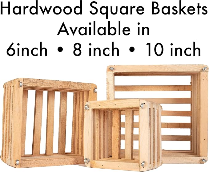 Sun Bulb 52720 Better GRO Square Cedar Basket, 8"