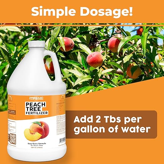 Peach Tree Fertilizer – Liquid Peach Tree Plant Food for Healthy Growth & Fruit Production, 1 Gallon