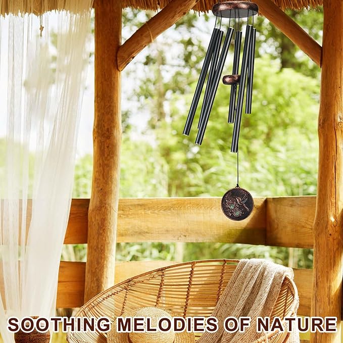 Gabzart Wind Chimes for Outside, Vintage Hummingbird Deep Tone Wind Chime Outdoor Clearance, Patio Porch Balcony Decoration, Garden Hanging Decor Gifts for Women Mom Grandma (32" Hummingbird)