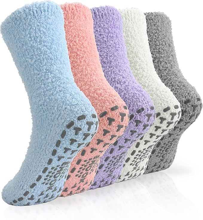 TEHOOK Warm & Cozy Valentines Gifts for Women, Fluffy Fuzzy Plush Sleeping Slipper Socks - Soft Warm Fabric