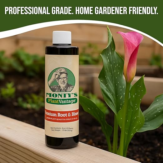PlantVantage Root & Bloom Liquid Fertilizer - Concentrated Liquid Plant Fertilizer for Strong Roots & Bigger Blooms, Plant Food for Trees, Flowers & Vegetables, Soil or Foliar Application, 8 oz