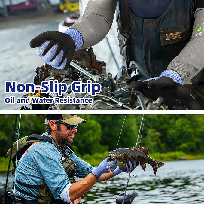 Schwer A4 AIR-SKIN Cut Resistant Work Gloves with Extreme Lightweight & Thin, Grip Gloves for Fishing, Refined Work, Mechanic, Gardening Gifts, Touch-Screen, 3D-Comfort Fit, 1 Pair, S, AR3900