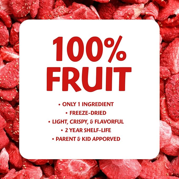 Brothers All Natural Freeze Dried Fruit Crisps, Strawberry, 0.26 Oz (Pack of 24), Made with 100% Fruit, Gluten Free, Soy Free, Vegan, Healthy Snack, Lunch Box Ready