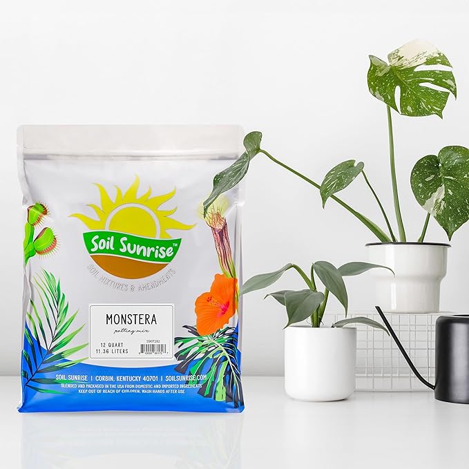 Soil Sunrise Monstera Houseplant Potting Soil Mix (12 Quarts) Custom Blend for Growing and Repotting
