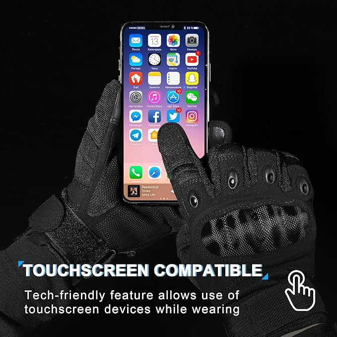 WTACTFUL Tactical Gloves for Men Touchscreen Airsoft Paintball Motorcycle Gloves