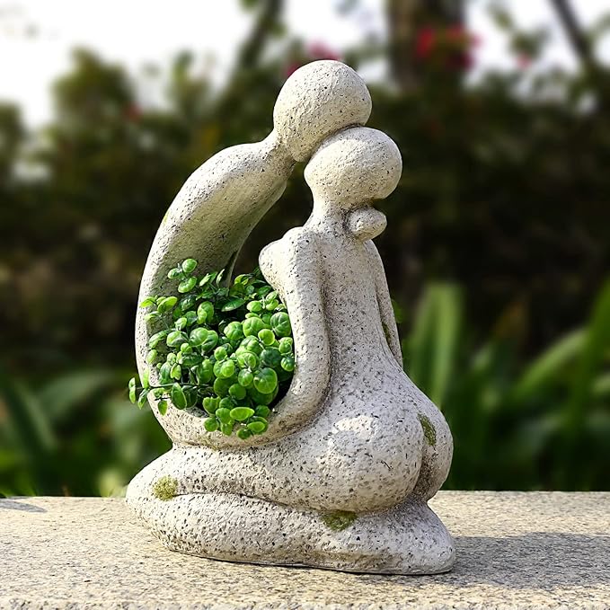 Aclema Unique Planters for Indoor Outdoor Plants Head Face Planter Pot Large Succulent Planters Flower Vase with Drainage Hole Around You