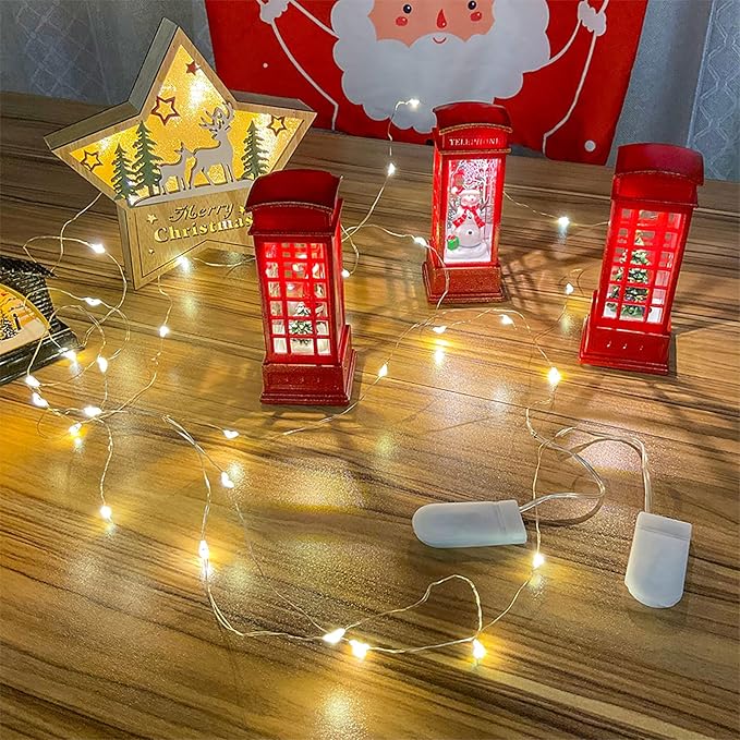 6 Pack 7FT 20 LED Battery Operated Fairy Lights, Warm White Mini String Lights with Silver Wire, Twinkle & Firefly Lights for Mason Jars, Wedding, Party, Christmas Decoration, Centerpieces