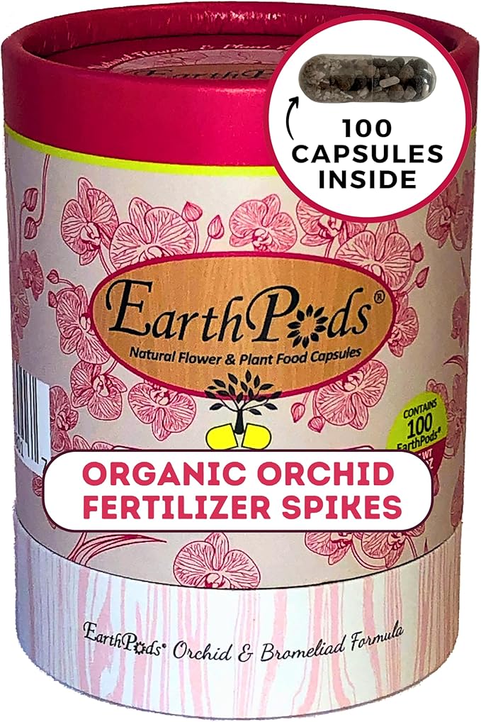 100 EarthPods - Bio Organic Orchid Fertilizer Spikes – Orchid Food Sticks – Premium Formula – Hand Made in USA