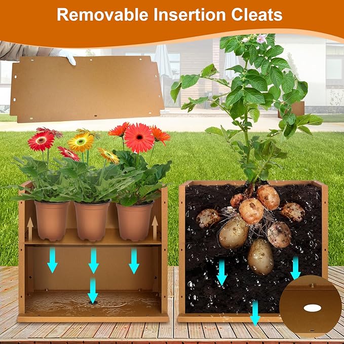 Meyoppm Corten Steel Planter Box 36"x12"x28", Rustic Metal Planter with Partitions & Drainage Holes, Frost Rust Resistant Heavy Duty Planter for Patio Garden Indoor Outdoor Commercial Decor