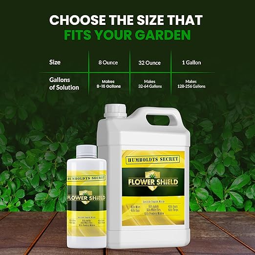 Humboldt’s Secret Flower Shield | Plant Care Spray for Routine Foliar Application & Maintenance | Naturally Derived, Oil-Based Formula | Indoor & Outdoor Plants | 1 Gallon
