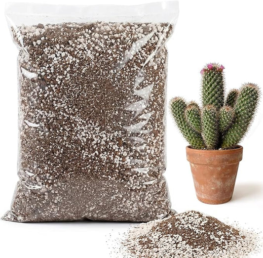 WILLBOND 10qt Perlite & Vermiculite Mix (1: 1 Ratio), Natural 3-6mm Perlite + 2-4mm Vermiculite Blend, Premium Potting Soil Amendment for Seed Starting, Potting Mix, Propagation, Aeration