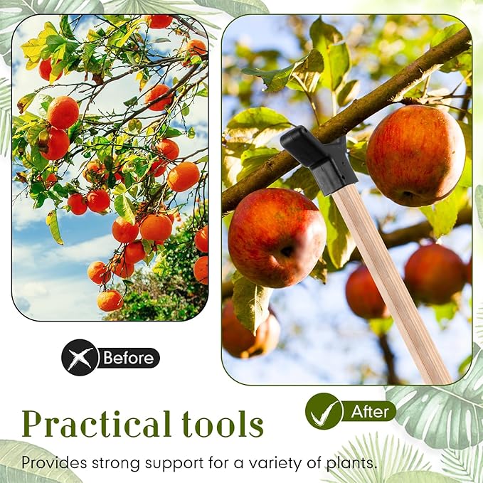 Yungyan 16 Pcs Tree Support, Plastic Fruit Tree Branch Support Device Tree Brace Prevent Them from Breaking for Vineyards Ornamental Gardens Orchards Fits on Standard 1.57 x 1.57 Inch Lumber (Grey)