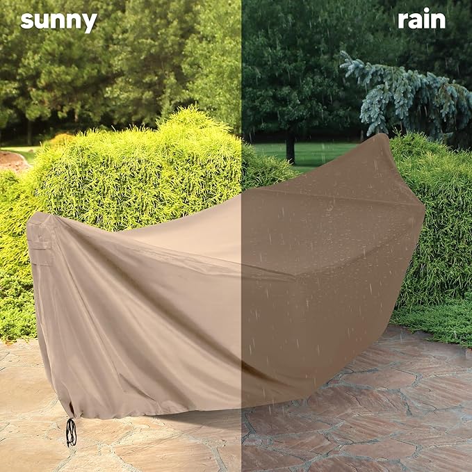 SUNCREAT Hammock Cover, Water-Resistant Polyester Hammock Stand Cover for 14ft Arc Stand, Brown