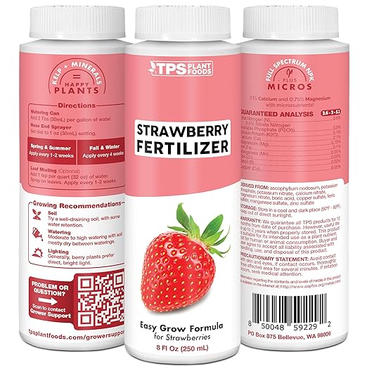 Strawberry Fertilizer – Liquid Strawberry Plant Food for Better Berry Production & Healthy Growth, 1 Gallon