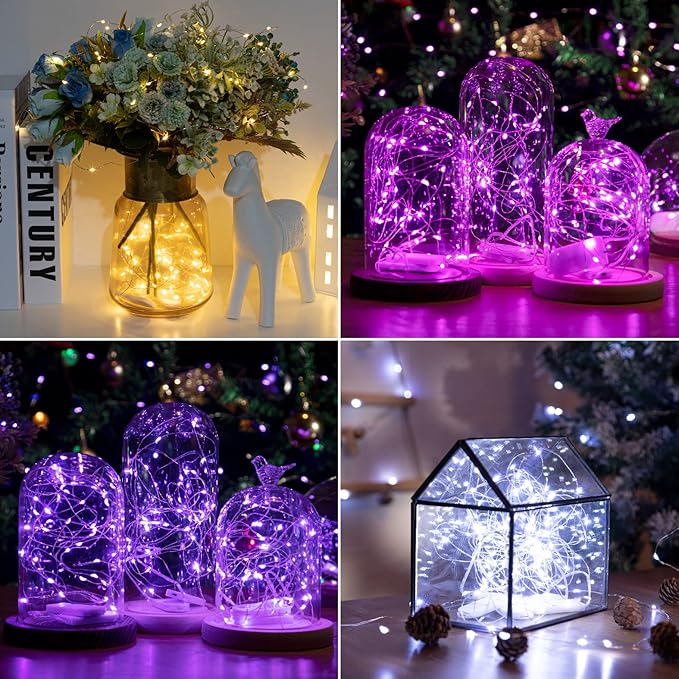 HXWEIYE 12 Pack Fairy Lights Battery Operated, 7ft 20LED Mini Twinkle String Light for Mason Jar DIY Wedding Table Centerpieces Party Bedroom Christmas (Multicolor)