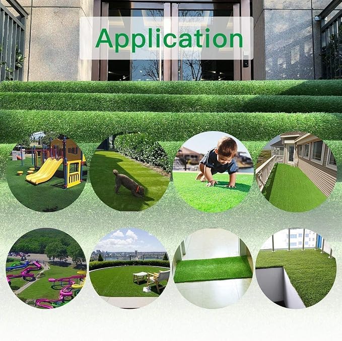 Petgrow Artificial Realistic & Thick Fake Mat for Outdoor Garden Landscape Pet Pad Dog Synthetic Grass Rug Turf (7FTX20FT(140 Square FT)