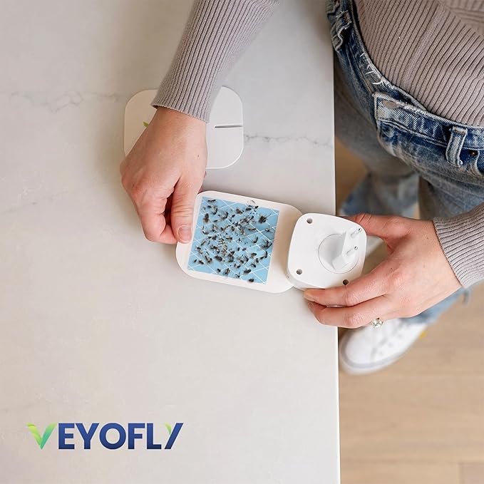 VEYOFLY Gnat Traps for House Indoor Refill, Fly Trap Indoor, Fruit Fly Traps for Indoors, Fly Catcher Indoor, Fly Trap, Plug in Catch for Fruit Flies, Moths, Gnats, Mosquito Trap (Pack of 5 Refills)
