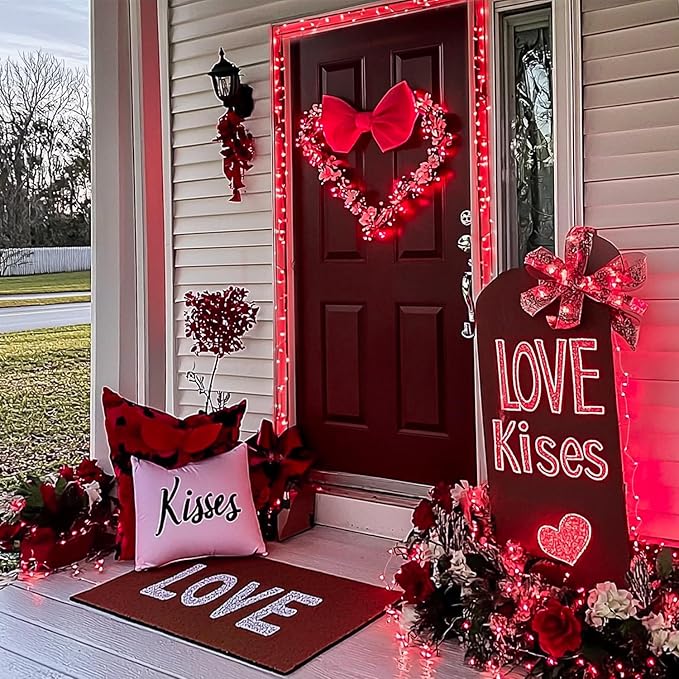 JMEXSUSS 200 LED Red Fairy Lights, 66 ft 8 Modes Red Christmas Lights Indoor Plug in with Wheel, Remote Control Twinkle String Light Outdoor for Christmas Decor
