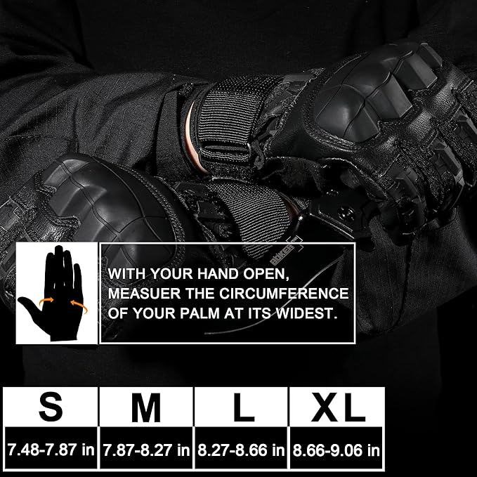 WTACTFUL Rubber Guard Tactical Gloves for Men Touchscreen Airsoft Motorcycle Hunting Outdoor