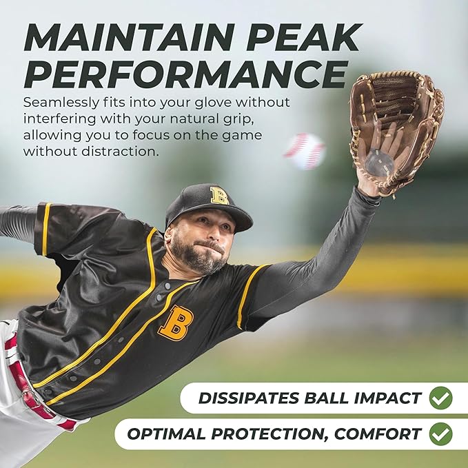 Sting Pad Pro Hand Protector Fits Left or Right Hand for Baseball, Softball, or Hockey