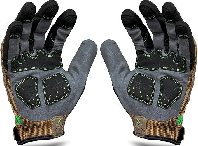 Ironclad EXO Motor Impact Glove; Work Gloves, TPR Impact Protection, (1 Pair), EXO2-PIG-02-S, Brown