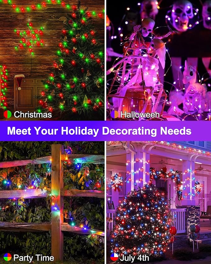 Smart Fairy Lights 33Ft 100 LED Twinkle String Lights with Remote & APP Control, Color Changing USB Fairy Lights Music & Mic Sync for Valentine's Day Bedroom Holiday Party Decor