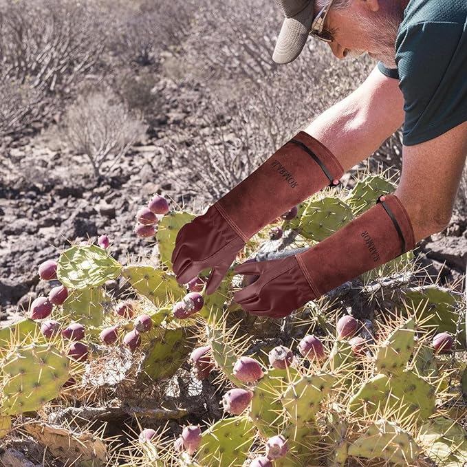 SLARMOR Long Gardening-Gloves Women/Men-Thorn proof Rose Pruning Heavy Duty Gauntlet, Best Garden Gifts for Gardener-XL