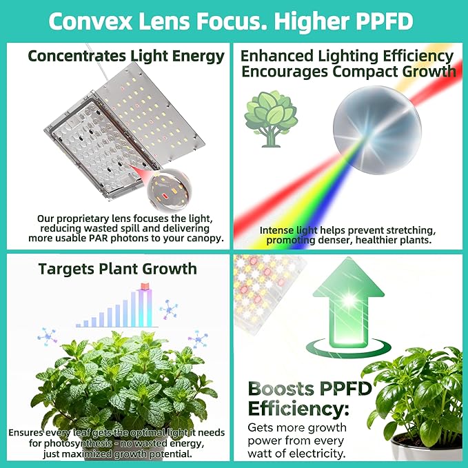 Dual Head LED Grow Light for Indoor Plants, Full Spectrum Under Cabinet Plant Light for Shelves, High PPFD Spotlight Puck with Timer & Dimmer, Stick-On Lamp for Succulents, Terrarium & Mini Greenhouse