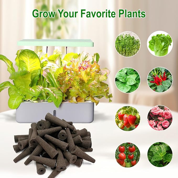 60 Pack Pods Replacement, Hydroponic Grow Sponges Rapid Rooting Seed Starter Sponges Compatible with Aerogarden,IDOO, Models & Indoor Hydroponic Systems