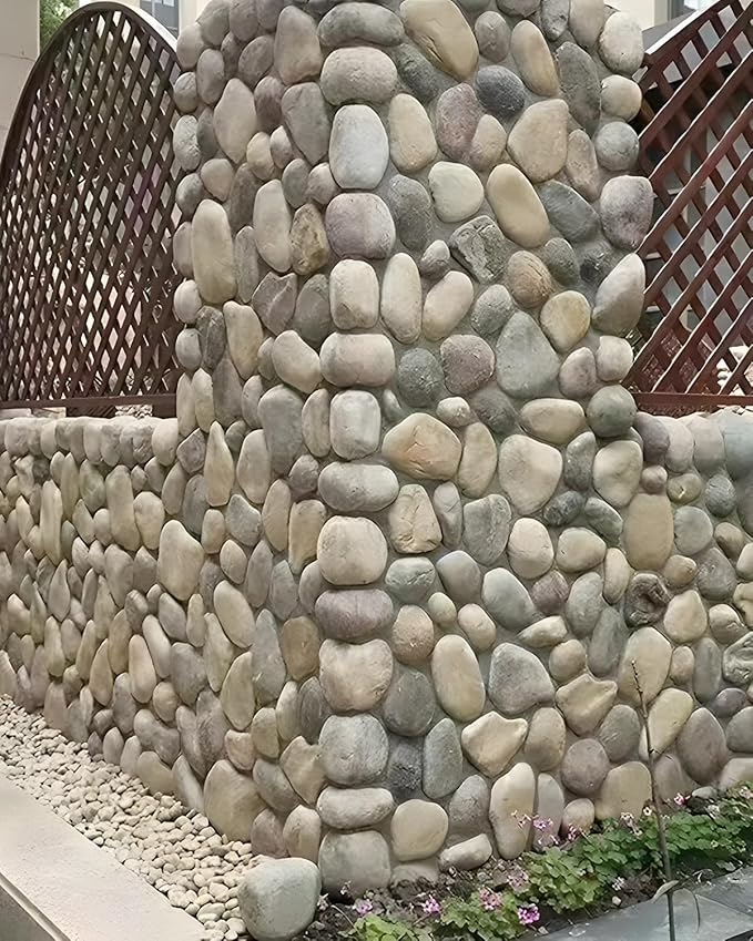 FAHAXIKI Natural River Rocks-40 lbs of Pebbles and River Stones,2-3 Inch Plant Rocks for Landscaping,Garden Paving,Crafting,Walkways,and Outdoor Decorative Stone,Mexican Beach River Rocks