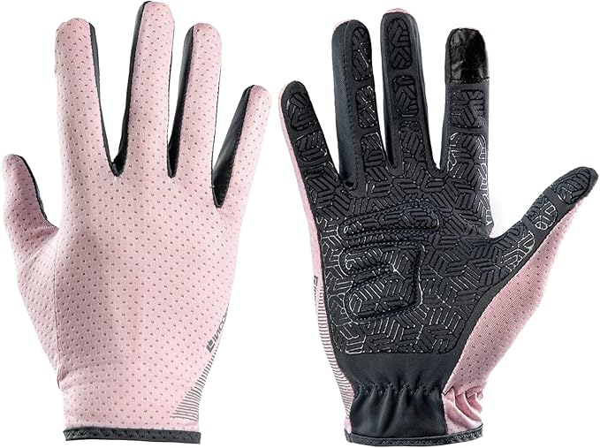 Full Finger Hiking & Cycling Gloves - Thin Gloves for Men & Women - UV Protection, Great for Adult Bikes, Driving & Gym
