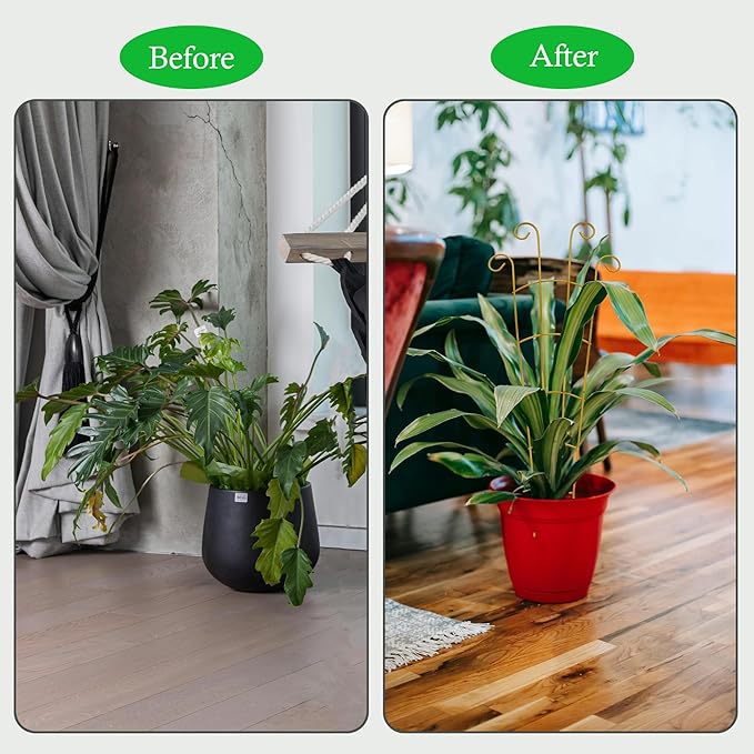 30 Inch Trellis for Climbing Plants Indoor 3 Pack Indoor Plant Trellis for Potted Plants Metal Garden Trellis for pots Indoor Outdoor for Monstera Pothos Vine Ivy Hoya(30inch Gold)