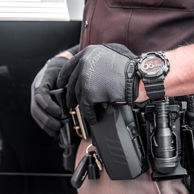 HexArmor Law Enforcement Search Safety Tactical Work Gloves, HexBlue 2132 Series