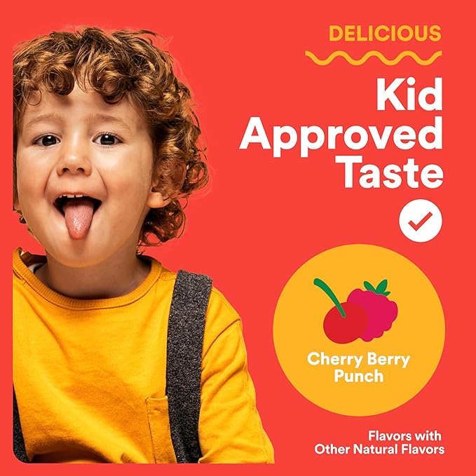 SmartyPants Kids Multivitamin Gummies - Improved Formula: Omega 3 (DHA/EPA), Vitamins D3, C, B12, B6, Vitamin A, K & Zinc, Gluten Free, Cherry Berry Punch Flavors, 60 Count (30 Day Supply)