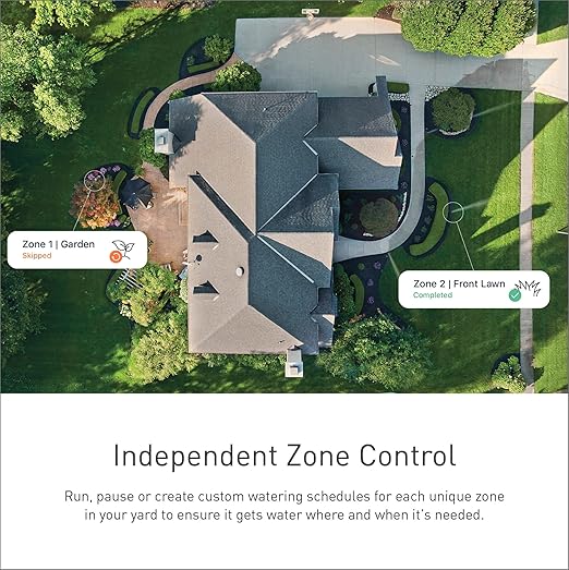 Moen 16-Zone Smart Sprinkler Controller, Wi-Fi Connectible Smart Irrigation System with Automatic Water Timer, WICNT016G1USA