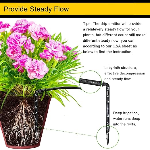 [Upgraded Pump] LCD Automatic Drip Irrigation Kit for 15 Plants, DIY Plant Self Watering System Device Digital Programmable Water Timer, Waterer for Indoor House Plant Vacation Watering