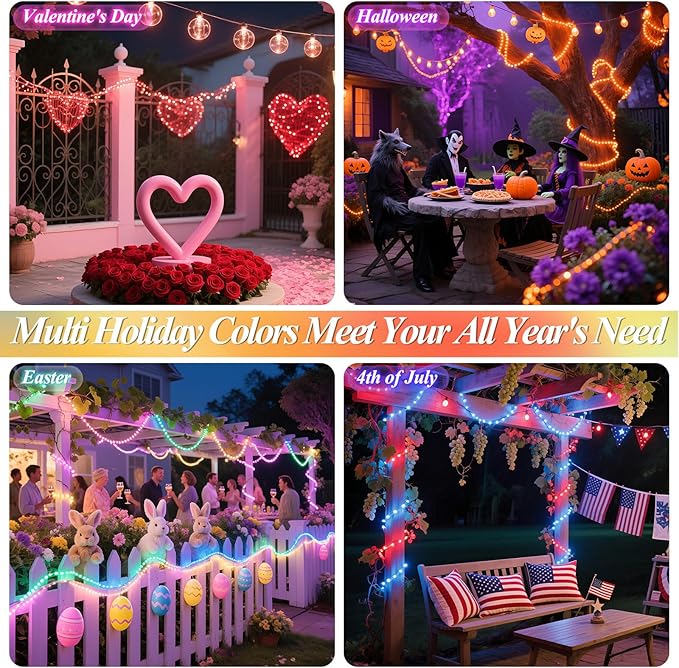 Lovelite 400 LED Christmas Fairy Lights Color Changing, 131 FT 35 Colors String Lights with Remote Silver Wire, Waterproof Fairy Light Plug in for Halloween Xmas Party Bedroom Wedding Indoor Decor