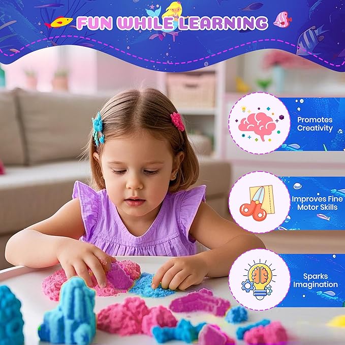 Mermaid Terrarium Crafts Kit for Kids: LED Night Light-Up DIY Toys with Remote – Fun Birthday Gifts for Girls Ages 5 6 7 8 9 10 Years Old – Creative Arts & Crafts Activity Set
