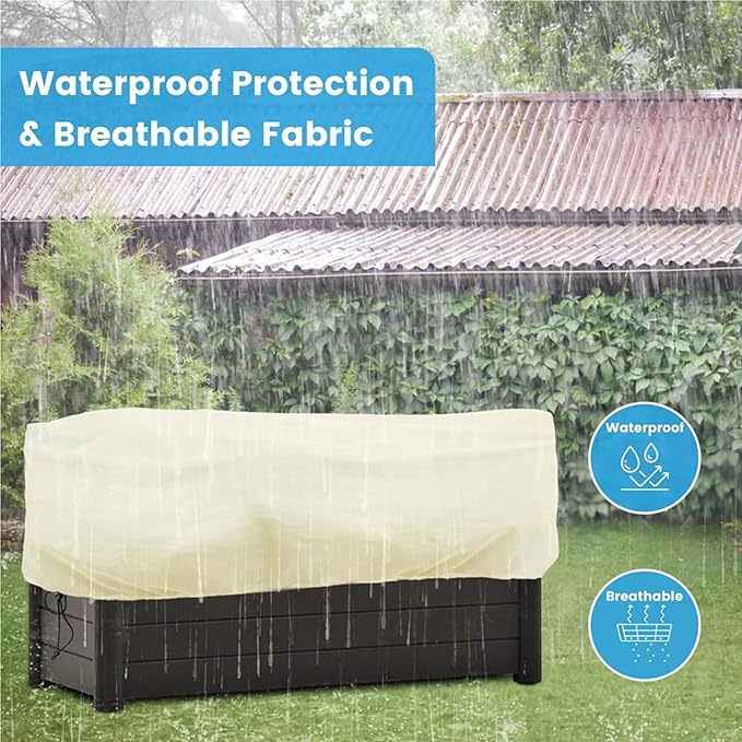 BATULU Plant Frost Protection Cover,Plant Frost Cover for Garden Protection, Rectangular Planter Blanket with Drawstring, Winter Garden Netting, 68.8 x 17.7 x 15.7 Inch, 4 Pack