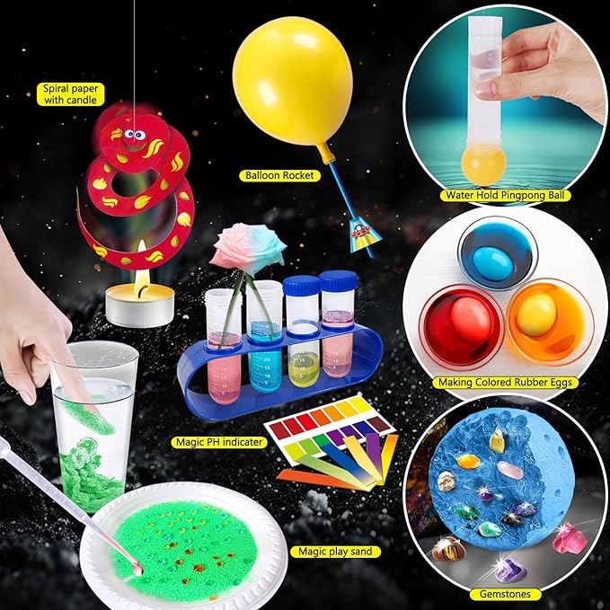 PATIFEED 310 Experiments Science Kits for Kids, S.T.E.M Scientific Projects Toys for Boys Girls Gifts Ideas Birthday Christmas, Erupting Volcano, Chemistry Set, Space Project
