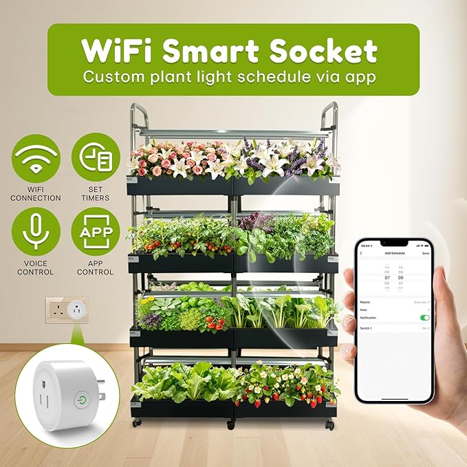 Large 4-Tier Hydroponics Growing System Kit, 160 Pods Vertical Hydroponic Garden with Full-Spectrum LED Grow Light, Dual Auto Circulating Water Pumps, 51L Indoor System for Herbs& Microgreens