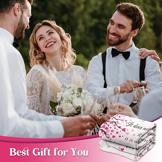 Glydein Wedding Gifts for Couples 2026, Soft Flannel Wedding Blanket, Bridal Shower Gifts for Bride to Be, Anniversary Mr and Mrs Gift, Marriage Gift for Newlyweds Bride, 50 x 60 inches