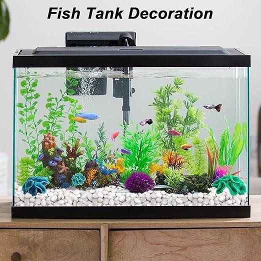 Fish Tank Rocks,Landscaping Pebbles,Decorative Ornamental Pebbles Garden,Landscaping Stones Gravel Filler for Home Decoration Flower Bed Fish Tank Plants Vases Succulents (5 Pounds, White)