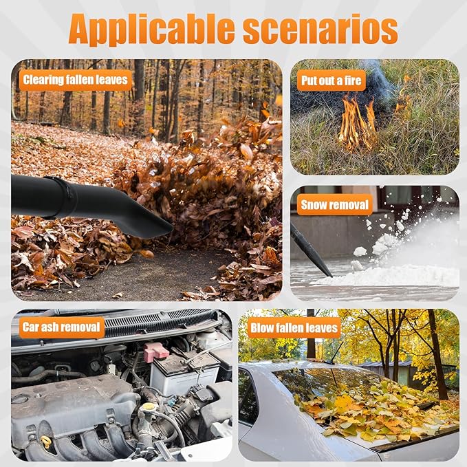 80CC Backpack Leaf Blower Gas Powered - 900 CFM | 4.3 HP | 206 MPH High Airflow Heavy Duty Commercial Gas Leaf Blower for Yard Lawn Care, Clears Leaves, Debris & Snow, EB850EZ