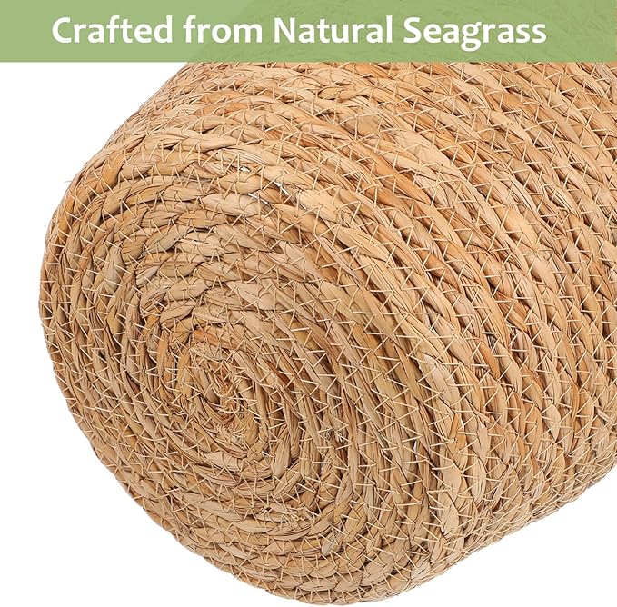 Woven Straw Flower Basket, Seagrass Planters Pot, Garden Plant Pot Containers Wicker Rattan Vase Sundries Organizer Storage Bins for Indoor Outdoor Plants