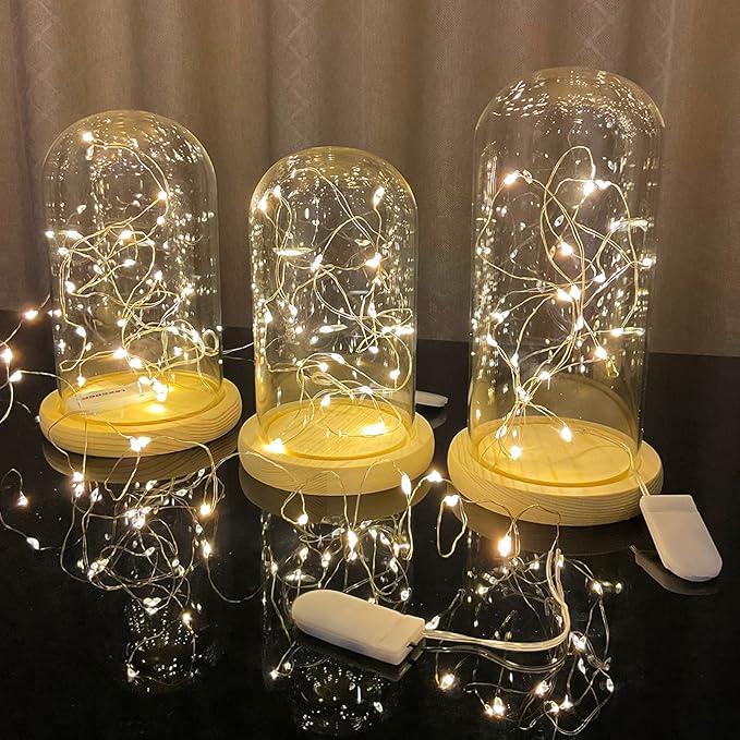 12 Pack Fairy Lights Battery Operated String Lights, 10 LED on 3.3ft Silvery Copper Wire,High Brightness for Wedding Christmas Flowers Gift Box Decoration (12 Pack, Warm White)