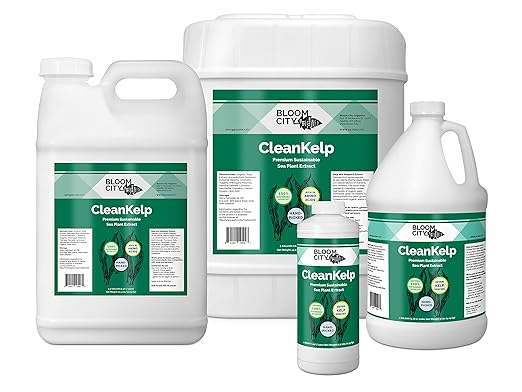 Organic Liquid Seaweed and Kelp Fertilizer Supplement by Bloom City, (8 oz) Concentrated Makes 45 Gallons