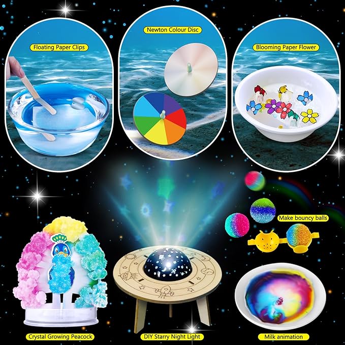 PATIFEED 310 Experiments Science Kits for Kids, S.T.E.M Scientific Projects Toys for Boys Girls Gifts Ideas Birthday Christmas, Erupting Volcano, Chemistry Set, Space Project