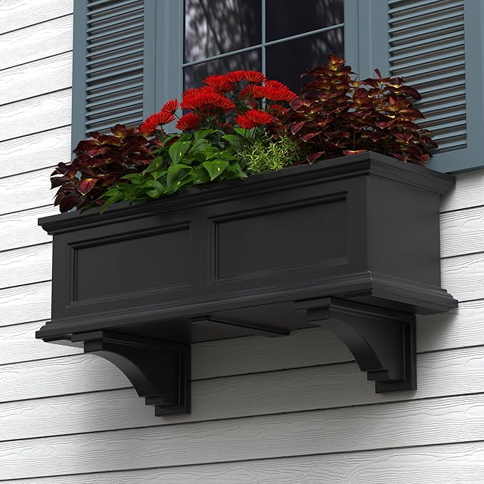 Mayne Inc Fairfield Decorative Brackets, 2-pack, Plastic, Black, Standard (5856-B)
